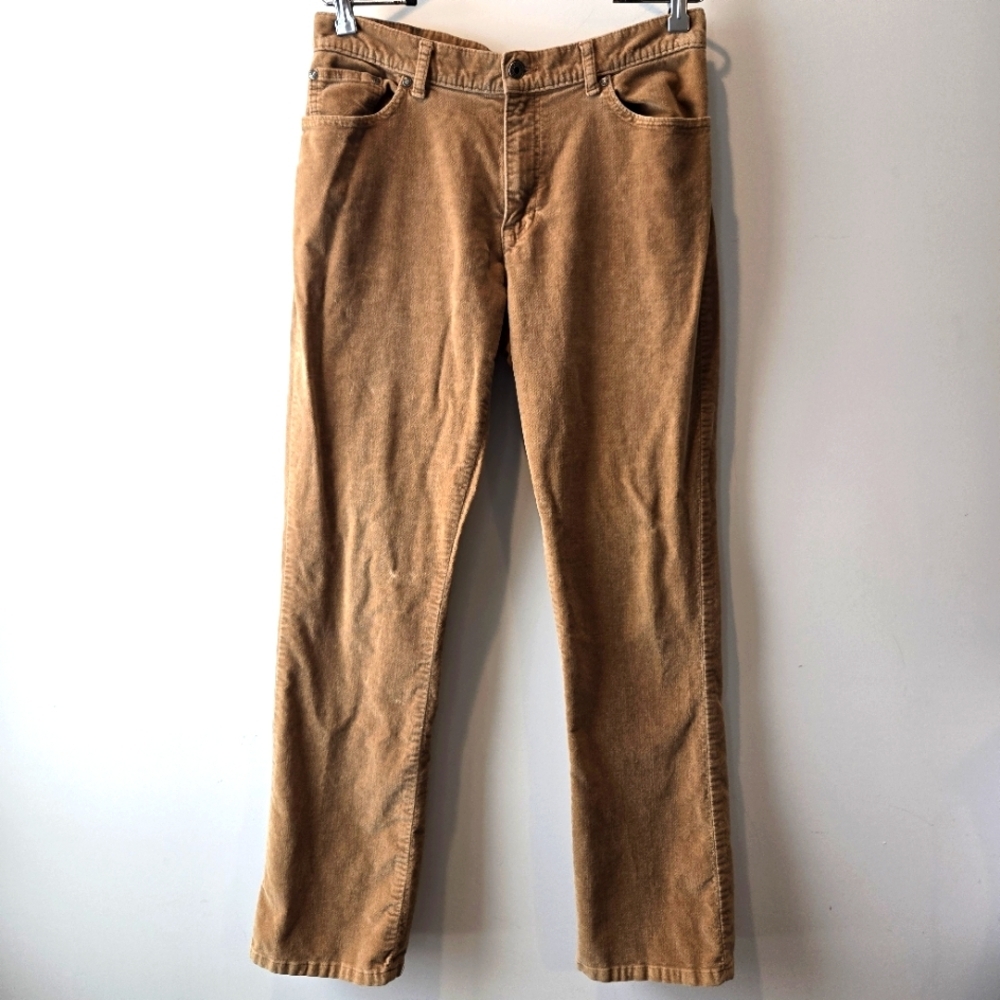 GAP Women's Pants Camel Tan Faux Suede Straight Leg Bootcut Academia Size 10